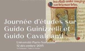 Journée d’études sur Guido Guinizzelli et Guido Cavalcanti