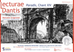 Lecturae Dantis : Paradis, Chant XIV, avec M. Gragnolati